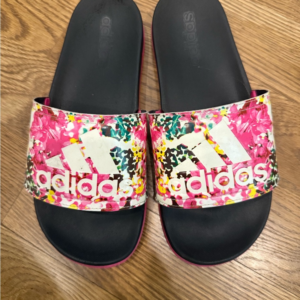 Adidas Floral Slide Sandals